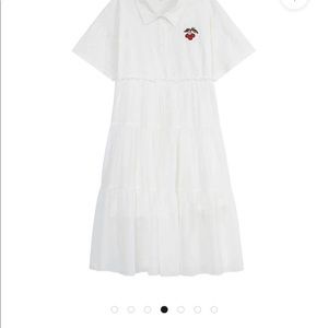 Secchic Short Sleeve Polo Babydoll Dress